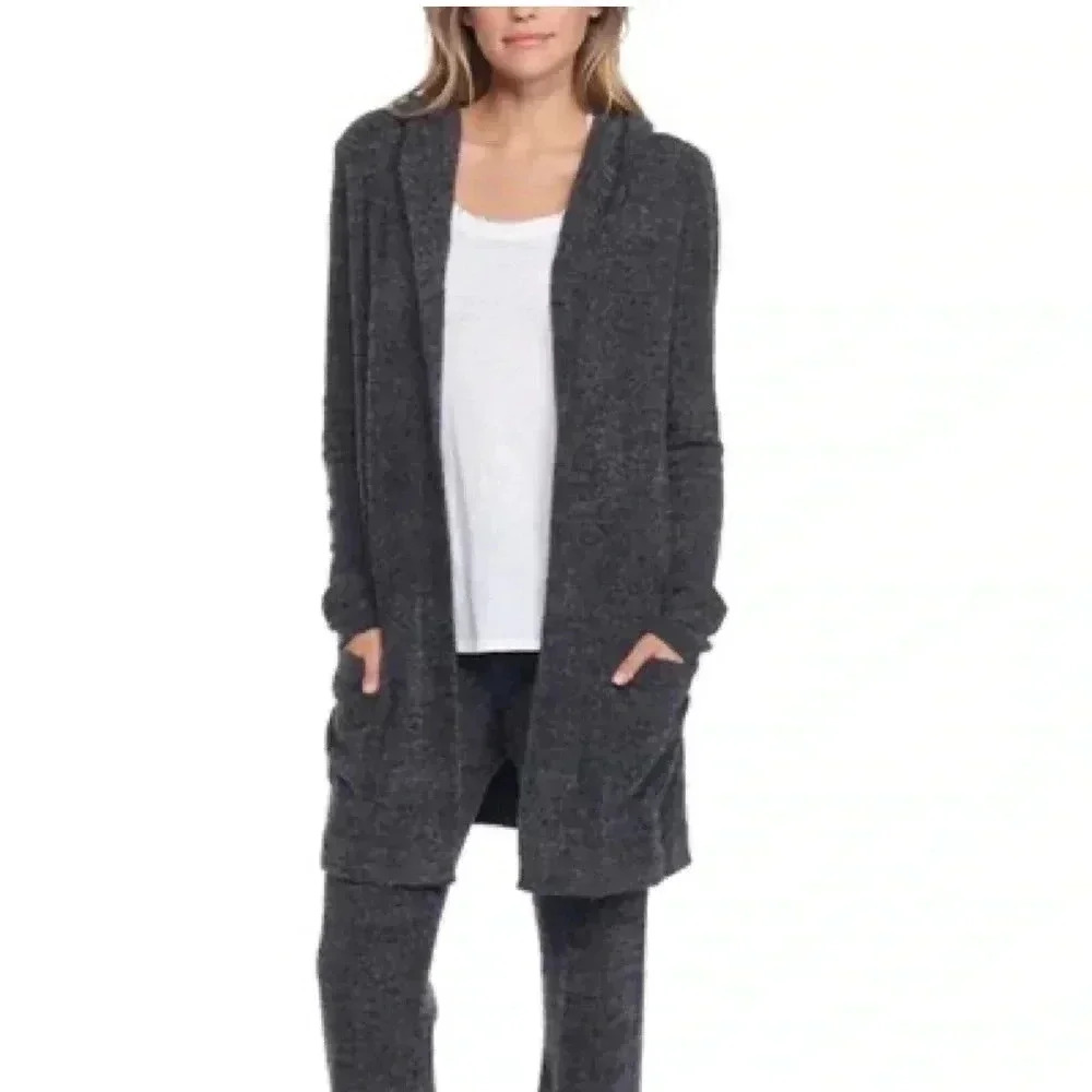 Barefoot Dreams Cozy Chic Lite Resort Cardigan With Hood